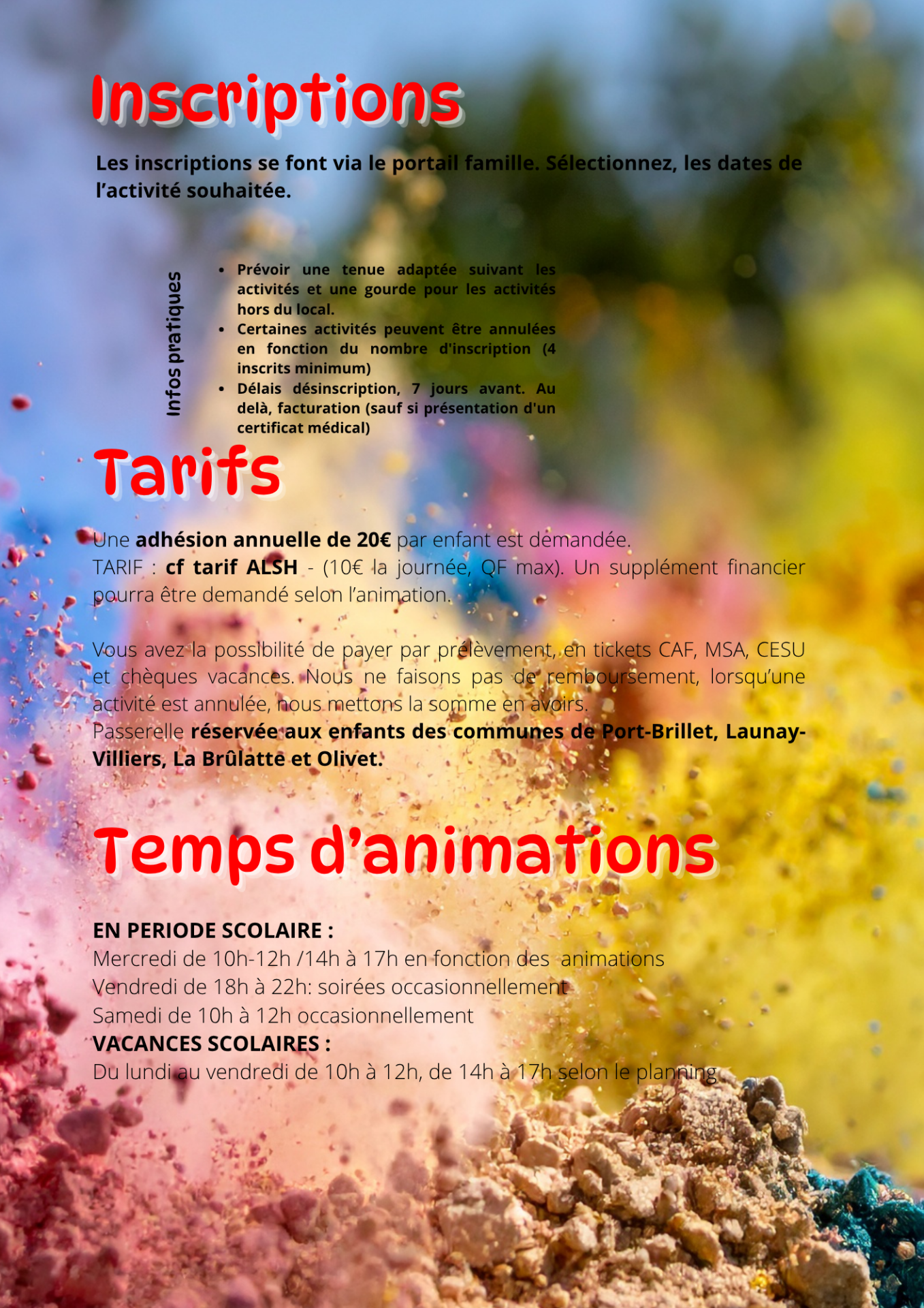 Animations passerelle printemps 1