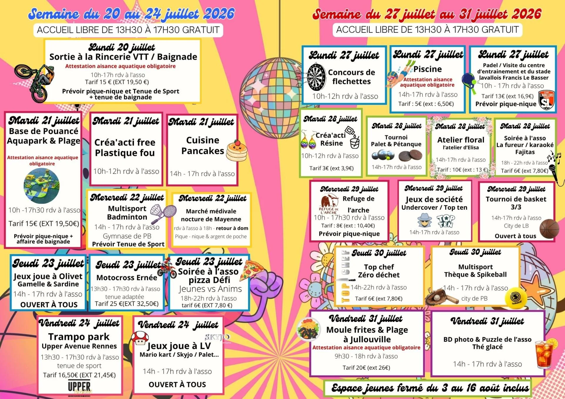 20 juil au 31 juil