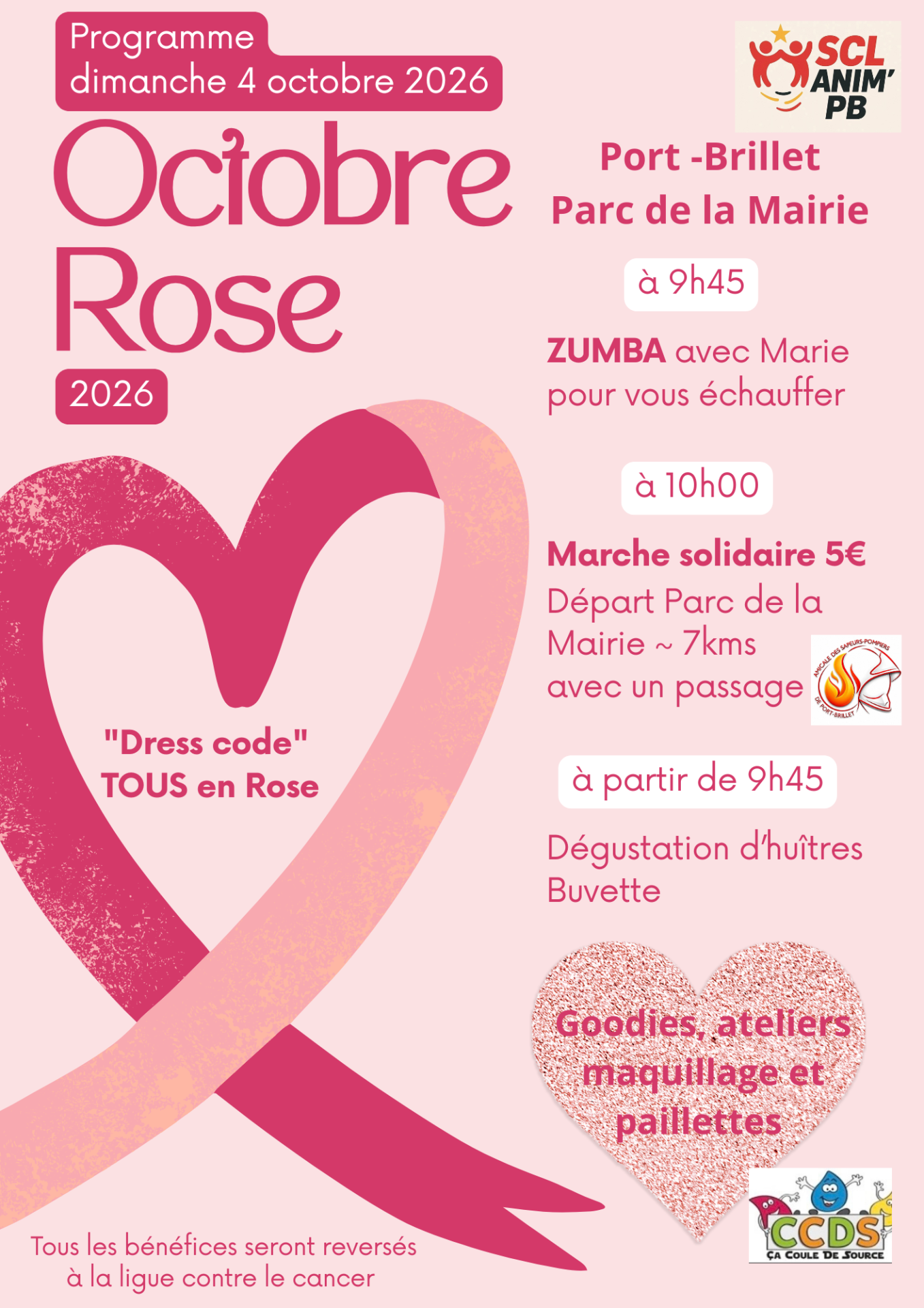 Affiche programme octobre rose clair